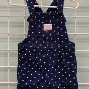 Size 24 Month - Blue Polka Dot Bib Overall Short
