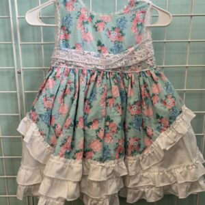 Size 5 - Blue/White/Pink Floral Dress (Made in Spain)