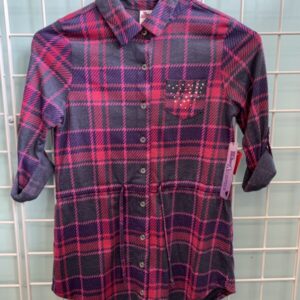 Size 10/12 - Blue/Pink Tunic Shirt (New)