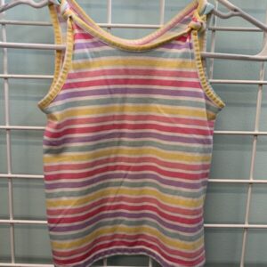 Size 5/6 - Yellow/Pastels Stripe Tank Top