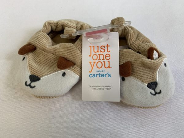 Slipper - Size 03/06 Month Infant, Brown Carter Fox (New)