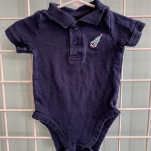 Size 03/06 Month - Blue Rocket Onesie