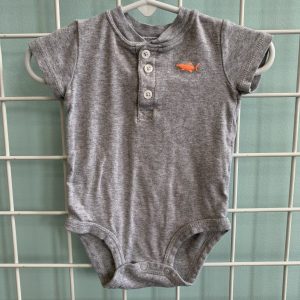 Size 06 Month - Grey Shark Onesie
