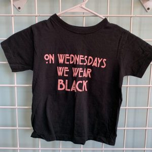 Size 4T - Black On Wednesdays We Wear Black Shirt