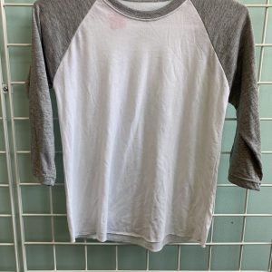 Size 8/10 - Grey/White Baseball Athletic Shirt (New)