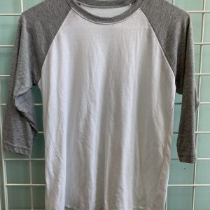 Size 10/12 - Grey/White Baseball Athletic Shirt