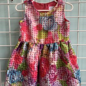 Size 2T - Pink/Multi-Color Floral Dress