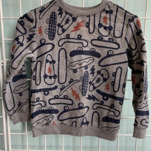 Size 6/7 - Grey/Blue Skateboard Sweatshirt