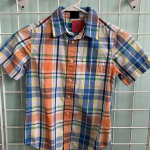 Size 8 - White/Orange/Blue Shirt