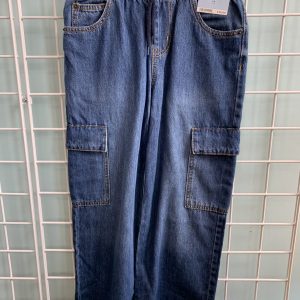 Size 10 - Blue Loose Flexible Drawstring Carpenter Jean (New)