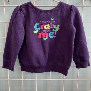 Size 2T - Purple Grandma's Crazy About Me Sweatshirt