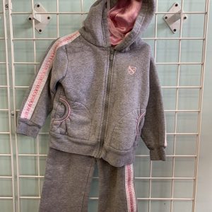 Size 4T - Grey/Pink Athletic Works Sweatsuit Set