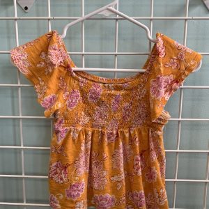 Size 6/7 - Orange Floral Shirt