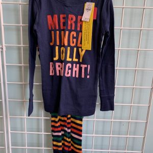 Size 6 - Blue Christmas Merry Jingle Jolly Bright PJ Set (New)