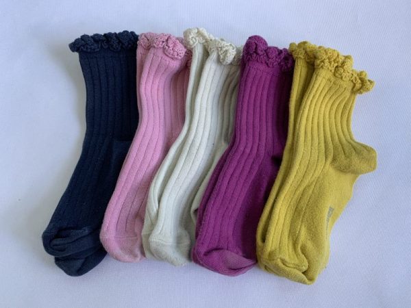 Socks - Toddler, 11/13 Shoe Size -  Callegien Ruffle Ankle, Set of 5
