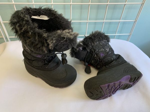 Boots - Size 10 Toddler, Black Snowflake Kamik
