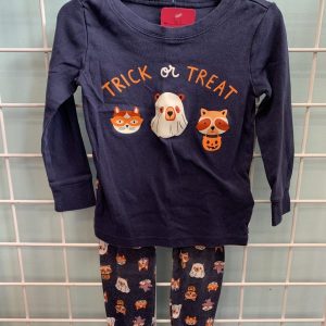 Size 3T - Blue Trick or Treat PJ Set