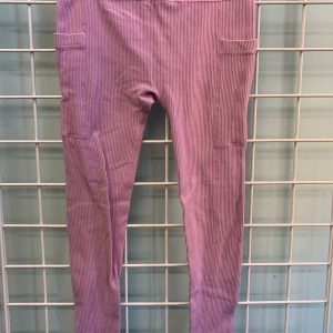 Size 12 - Pink Ribbed Capri Legging