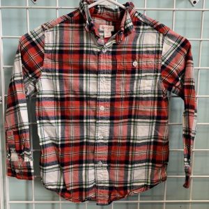 Size 6/7 - Red Plaid Flannel Shirt
