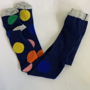 Tights: Toddler, Size 3/4, Blue Polka Dot Boden
