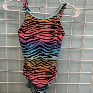 Size 10 - Black/Rainbow Swimsuit