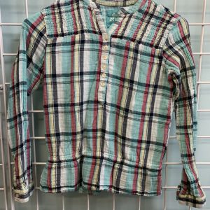 Size 10/12 - Green/White Plaid Mudd Shirt