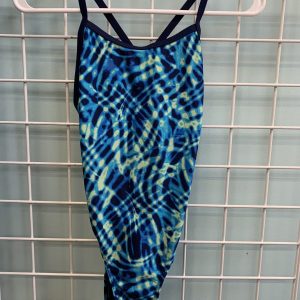 Size 10/12 - Black/Blue/White Swimsuit