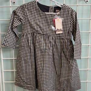 Size 2T - Black/White Gingham Tea Dress (New)
