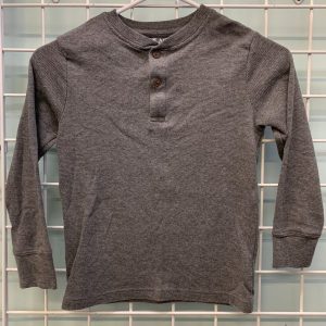 Size 5/6 - Grey Henley Shirt (mid-grey)