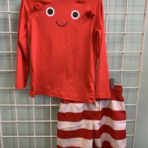 Size 5T - Red/White Crab Swim Set
