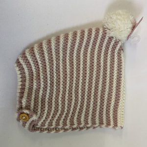Winter Hat - Infant 12/24 Month, Pink/Cream Boden