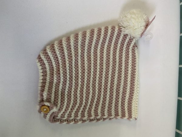 Winter Hat - Infant 12/24 Month, Pink/Cream Boden
