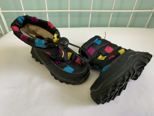 Boots - Size 07 Infant, Black/Colorful Winter