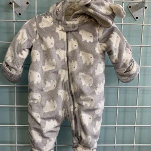 Size 03 Month - Grey/White Polar Bear Snowsuit