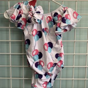 Size 6/7 - White Balloon Leotard (with Scrunchie)