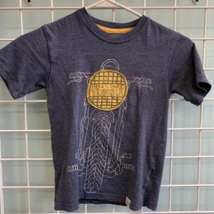 Size 5 - Blue Here Comes Trouble Motorcycle Shirt