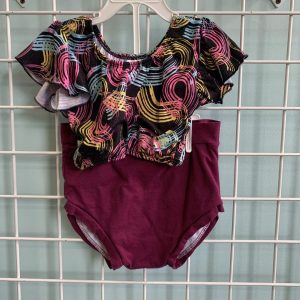 Size 7/8 - Black/Pink ISP Dance Wear Set