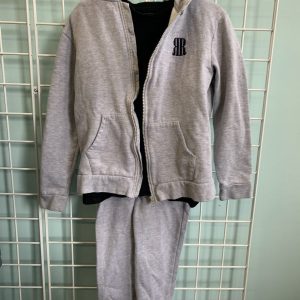 Size 9/10 - Grey/Black Sweatshirt, Shirt & Sweatpant Set