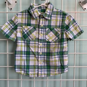 Size 18 Month - Green/Yellow Plaid Shirt