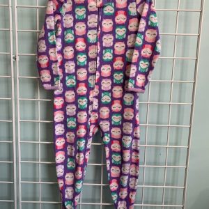 Size 3T - Purple Owl Fleece Sleeper