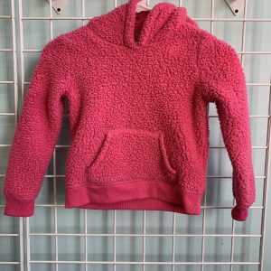 Size 5 - Pink Fuzzy Fleece Sweatshirt
