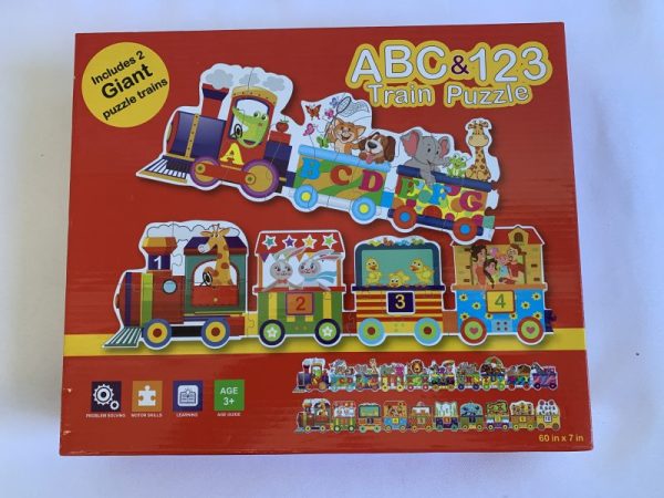 Puzzle: 30 Piece ABC & 123 Train (New)