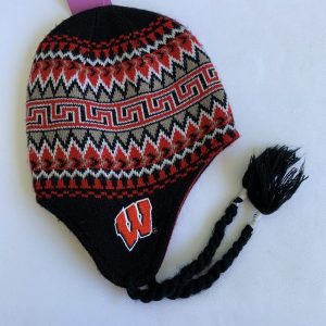 Winter Hat - Youth OS, Black/Red Wi Badgers Reversible