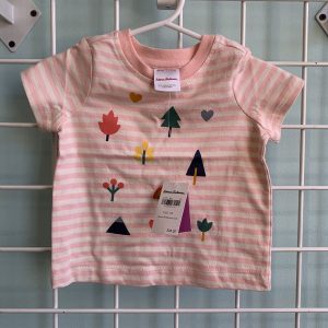 Size 03/06 Month - White/Pink Stripe Hanna Shirt (New)