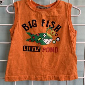 Size 18 Month - Orange Big Fish Little Pond Tank Top
