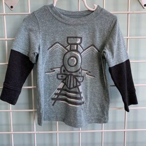 Size 18 Month - Green/Black Train Shirt