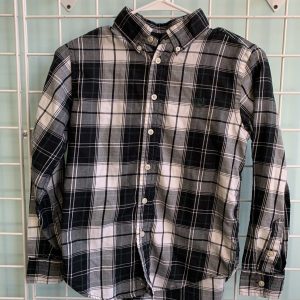 Size 10/12 - Black/White Plaid Shirt