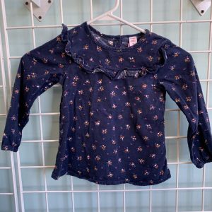 Size 4T - Blue Floral Shirt