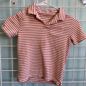 Size 5T - White/Pink Stripe Shirt