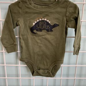 Size 18 Month - Green Little Bro-Saurus Onesie